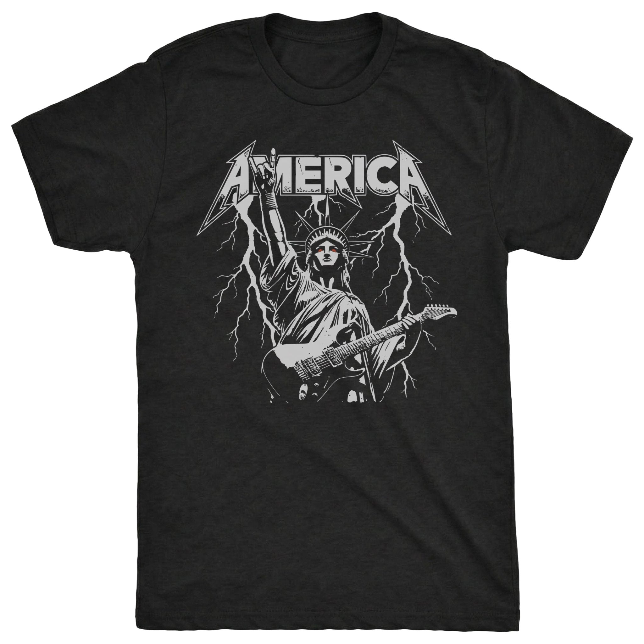 American Metal Tee Black Mockup