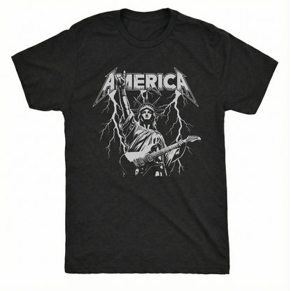 American Metal Tee Black Mockup