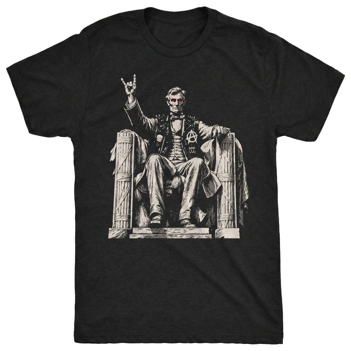 Angry Lincoln Tee Black Mockup