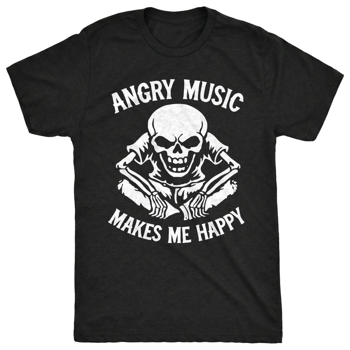 Angry Music Tee Black Mockup