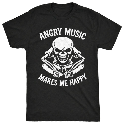 Angry Music Tee Black Mockup