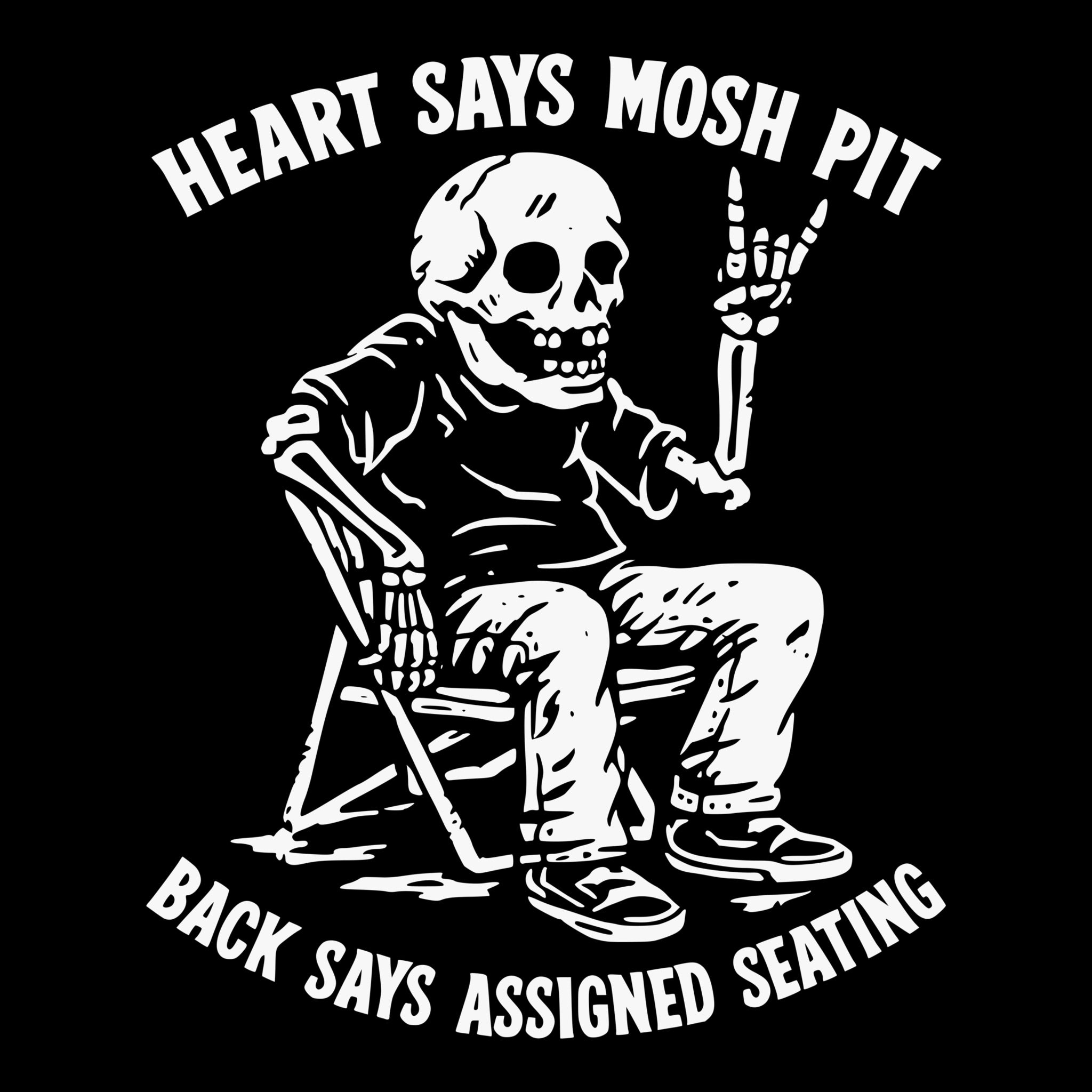 Assigned Seating Tee Black Design