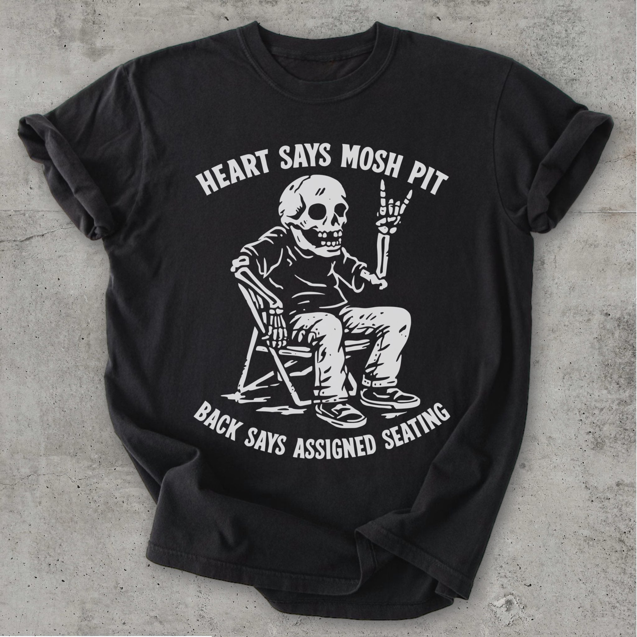 Assigned Seating Tee Black Mockup