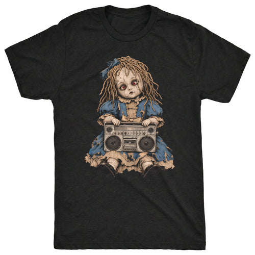 Baby Doll Tee Black Mockup