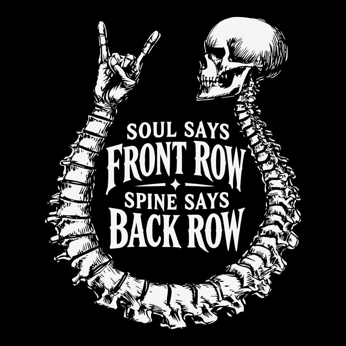 Back Soul Tee Black Design
