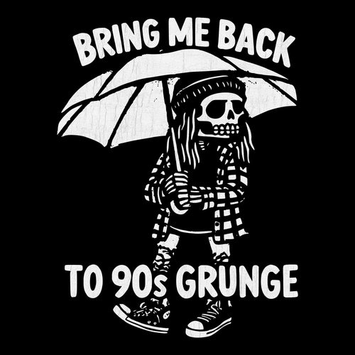 Back to Grunge Tee Black Design