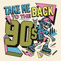 Back to the 90s Tee Natural Design