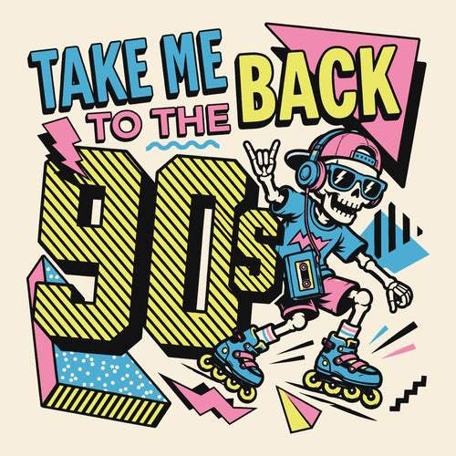Back to the 90s Tee Natural Design
