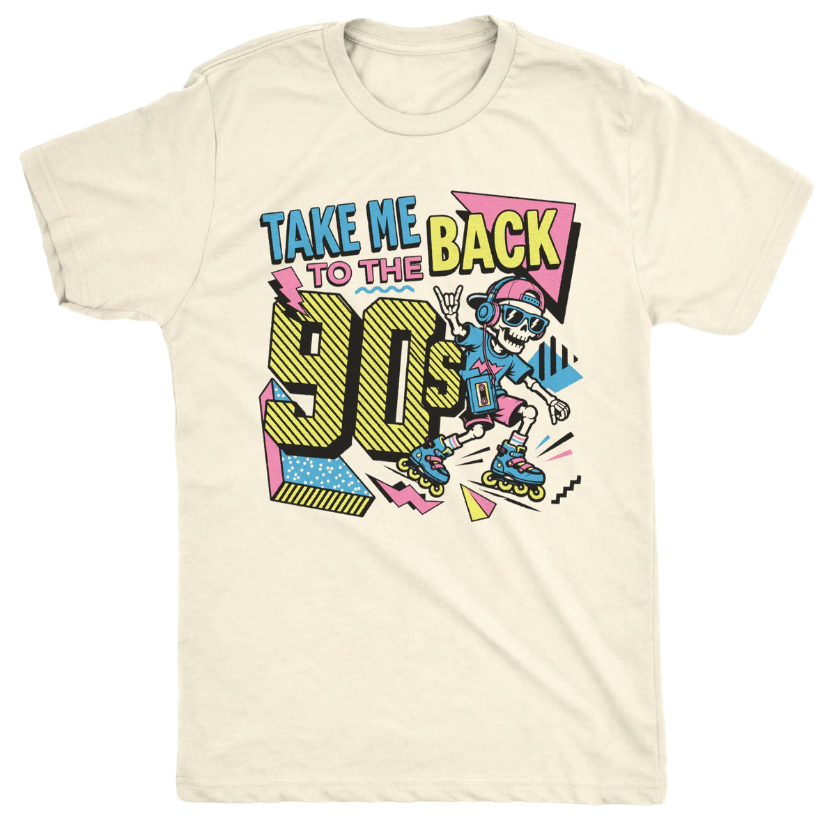 Back to the 90s Tee Natural Mockup