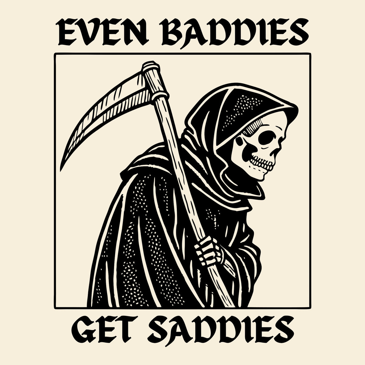 Baddies Tee Natural Design