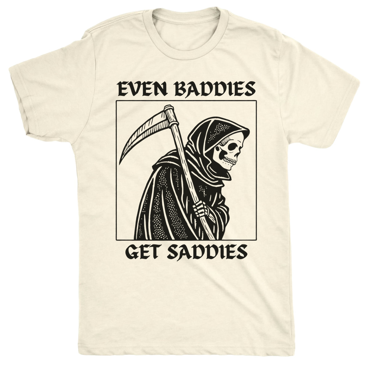 Baddies Tee Natural Mockup