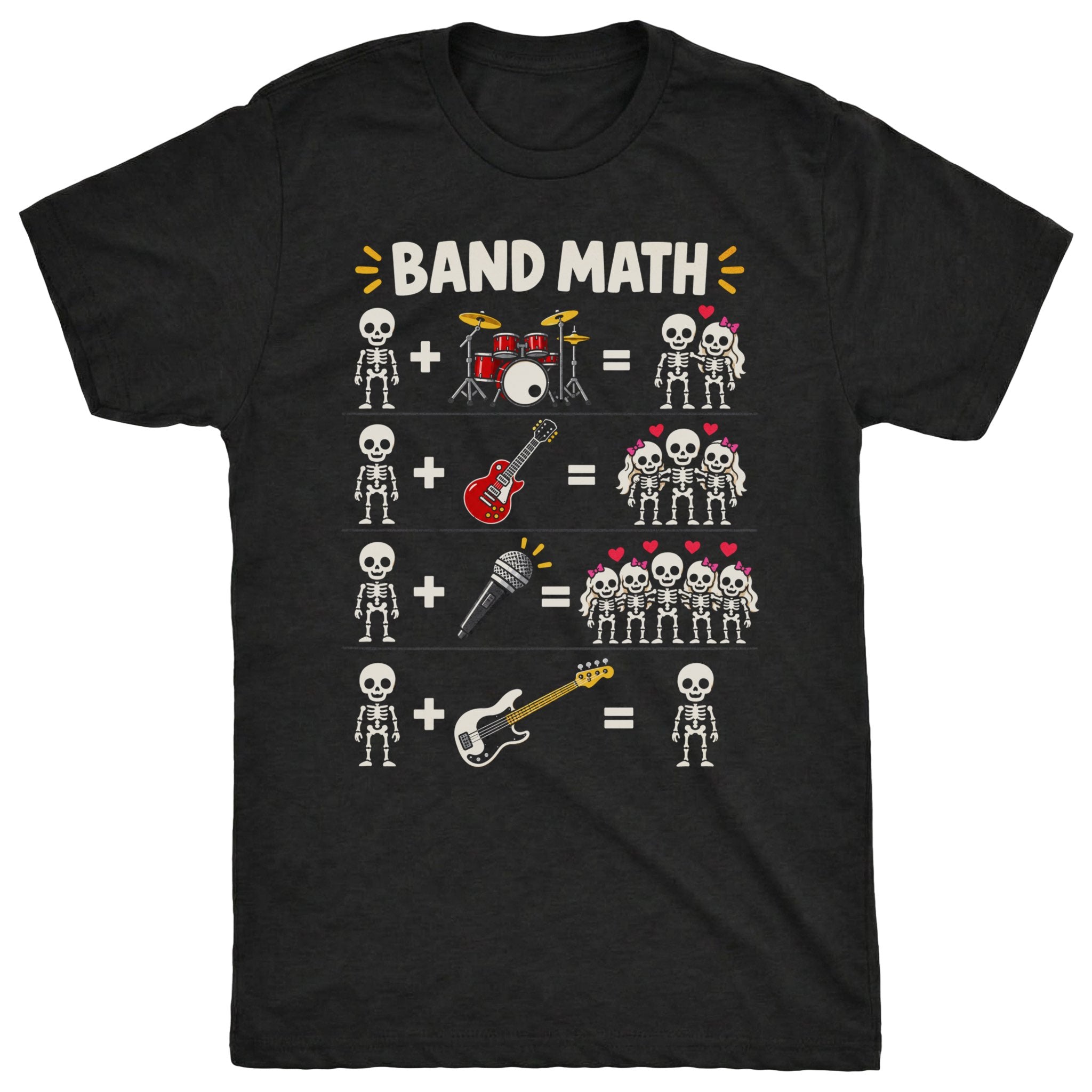 Band Math Tee Black Mockup