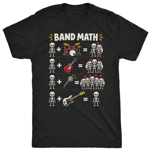 Band Math Tee Black Mockup