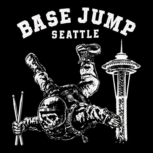 Base Jump Seattle Tee Black Design