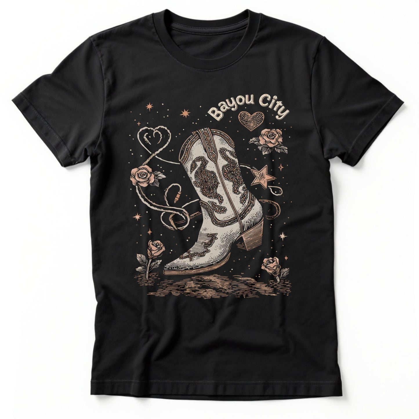 Bayou City Boot T-Shirt | Classic Tee Black