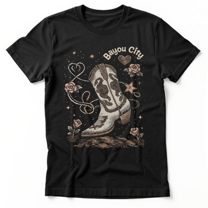Bayou City Boot T-Shirt | Classic Tee Black