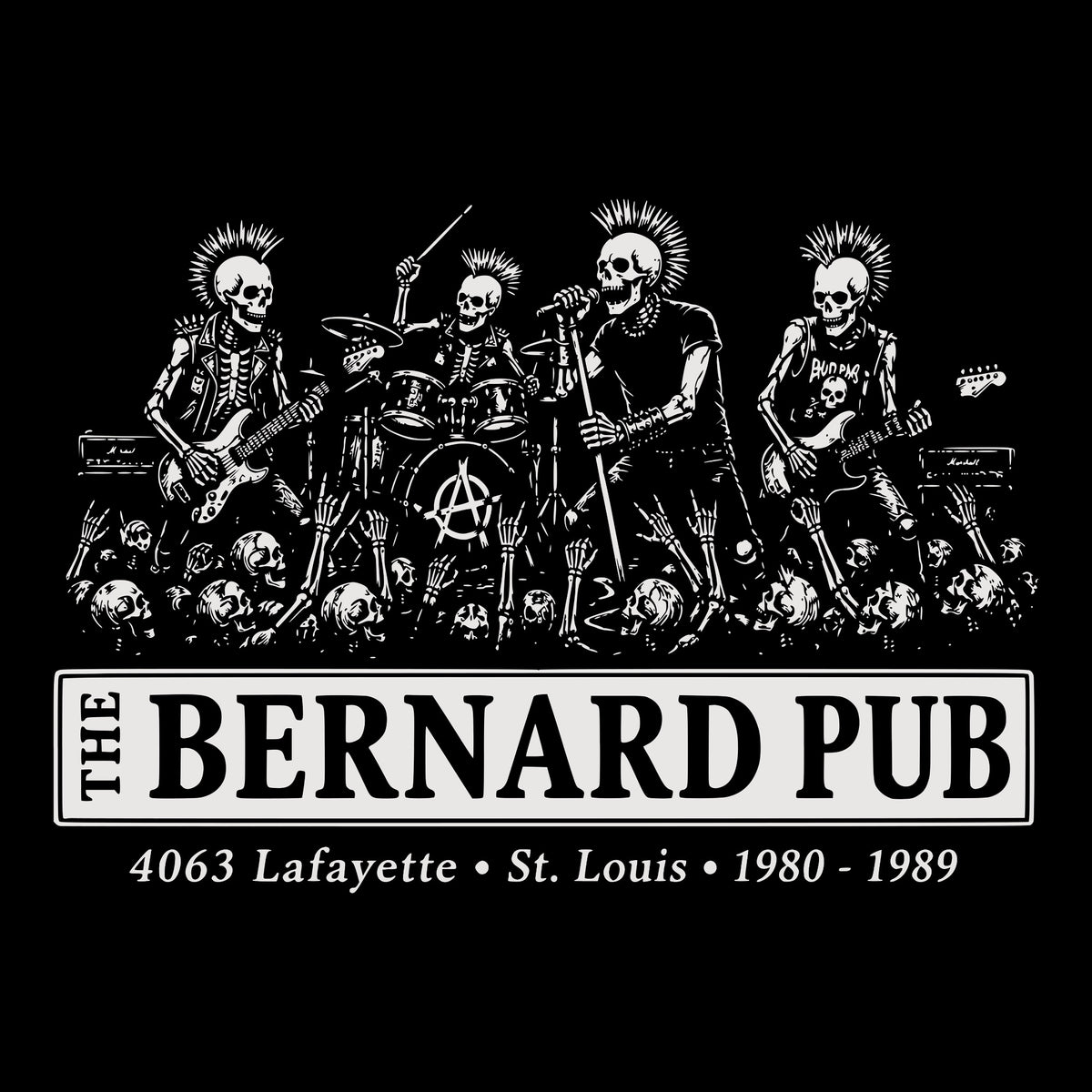 The Bernard Pub Tee Design Black