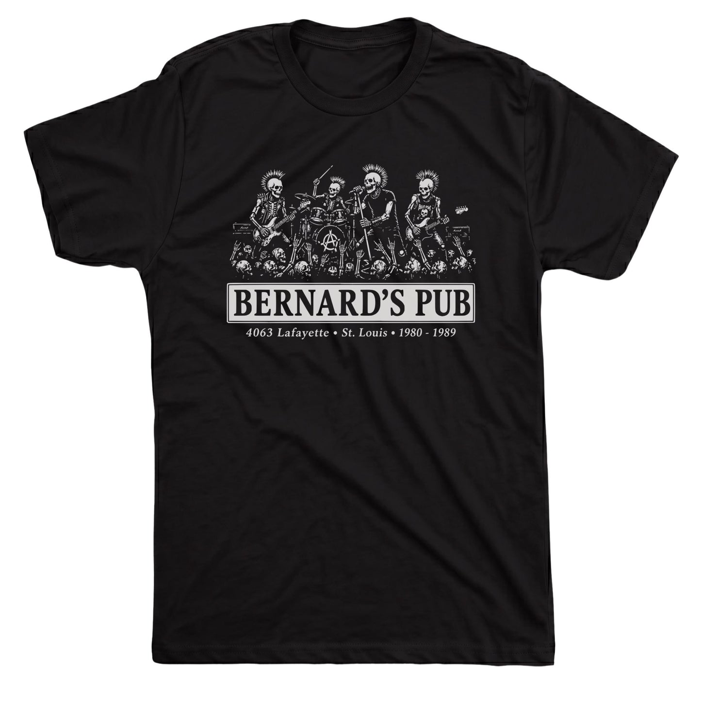 Bernard's Pub Tee Black Mockup
