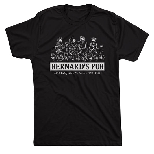 Bernard's Pub Tee Black Mockup