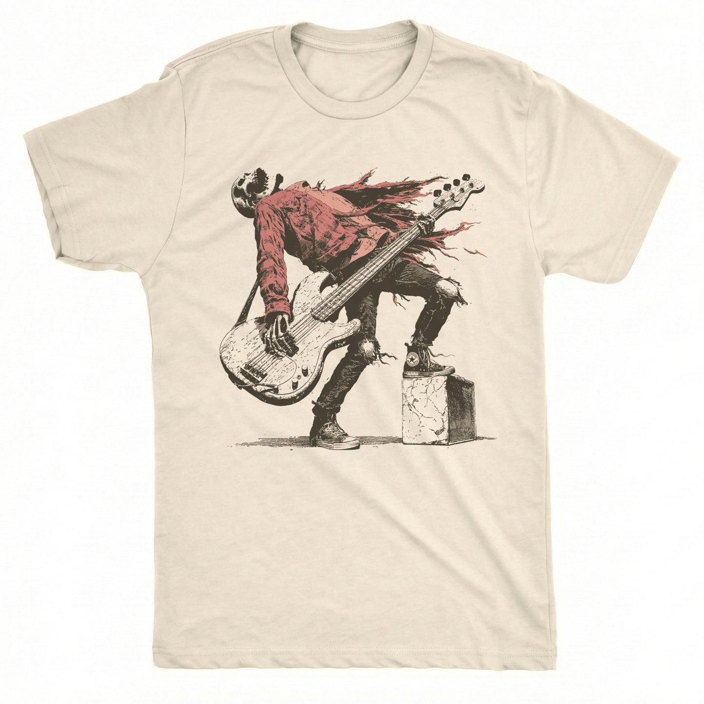 Big Bass Tee Natural Mockup