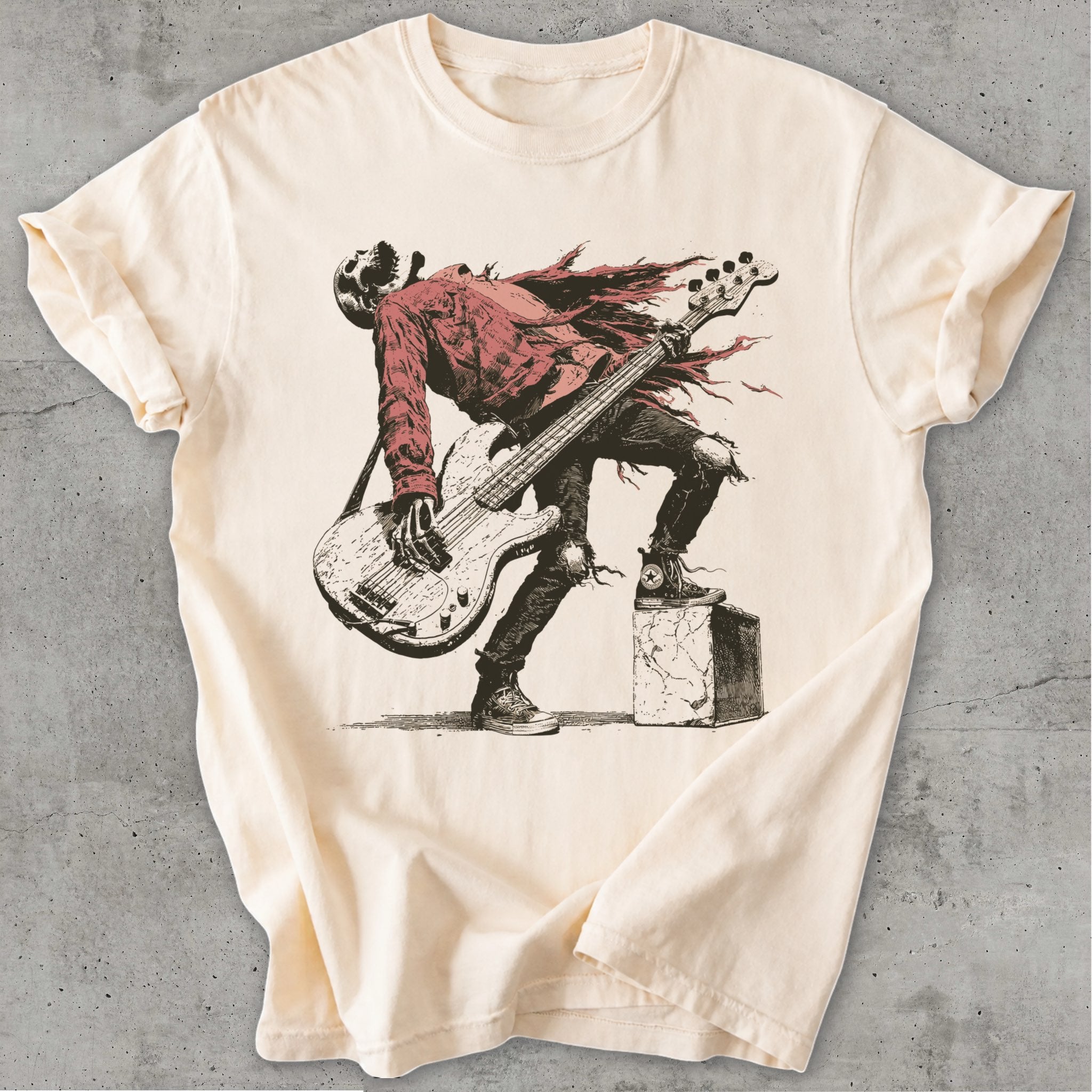 Big Bass Tee Natural Mockup