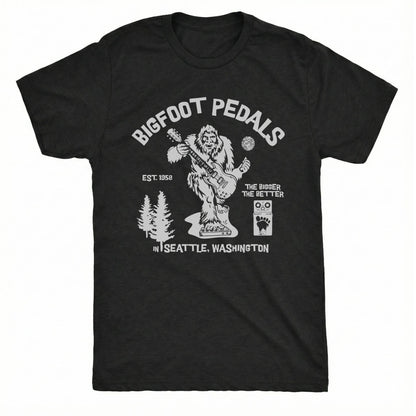 Bigfoot Pedals Tee Black Mockup