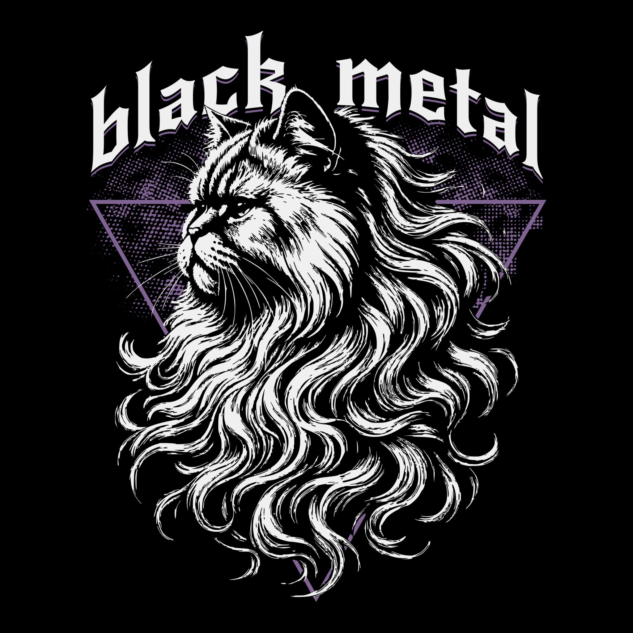 Black Metal Tee Black Design