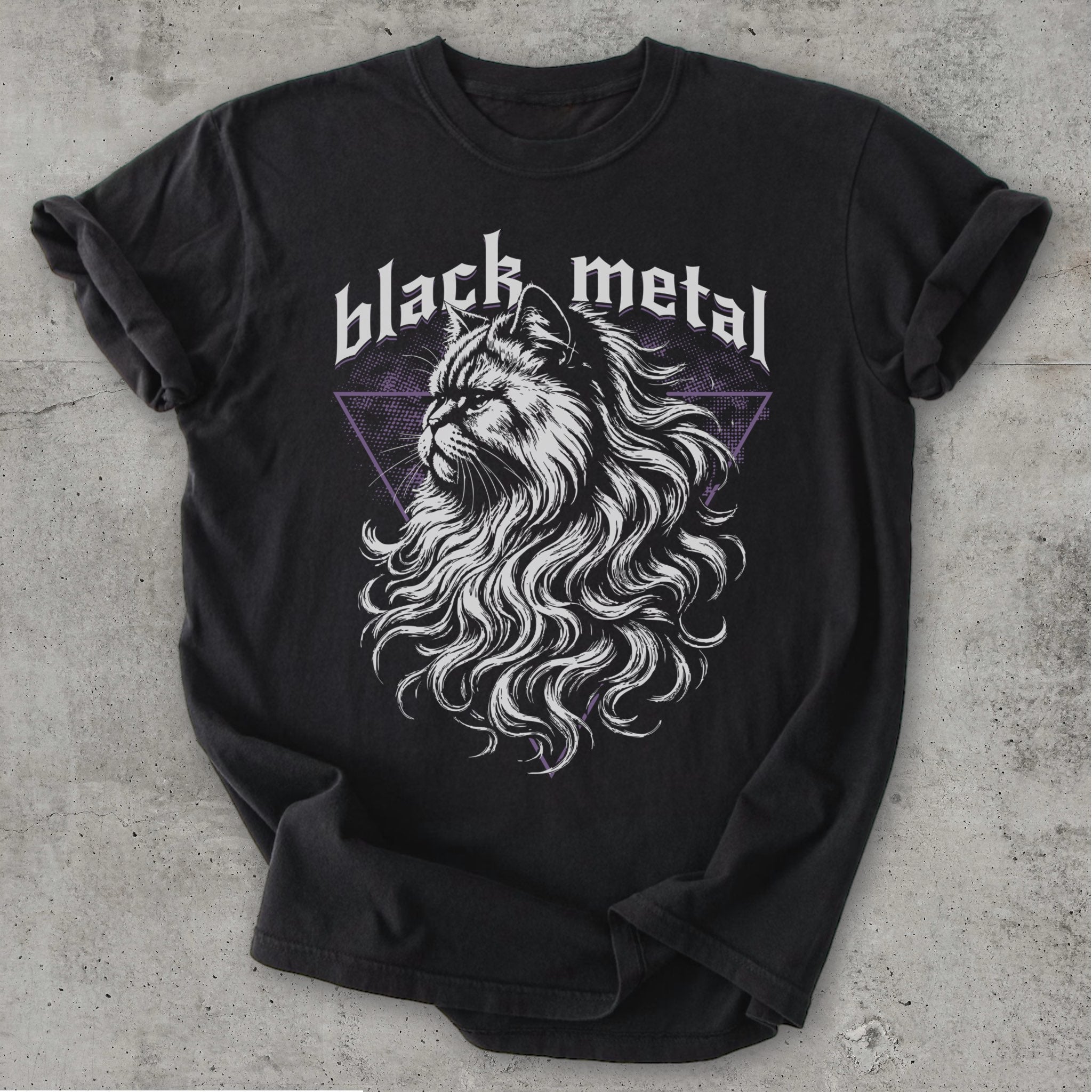 Black Metal Tee Black Mockup