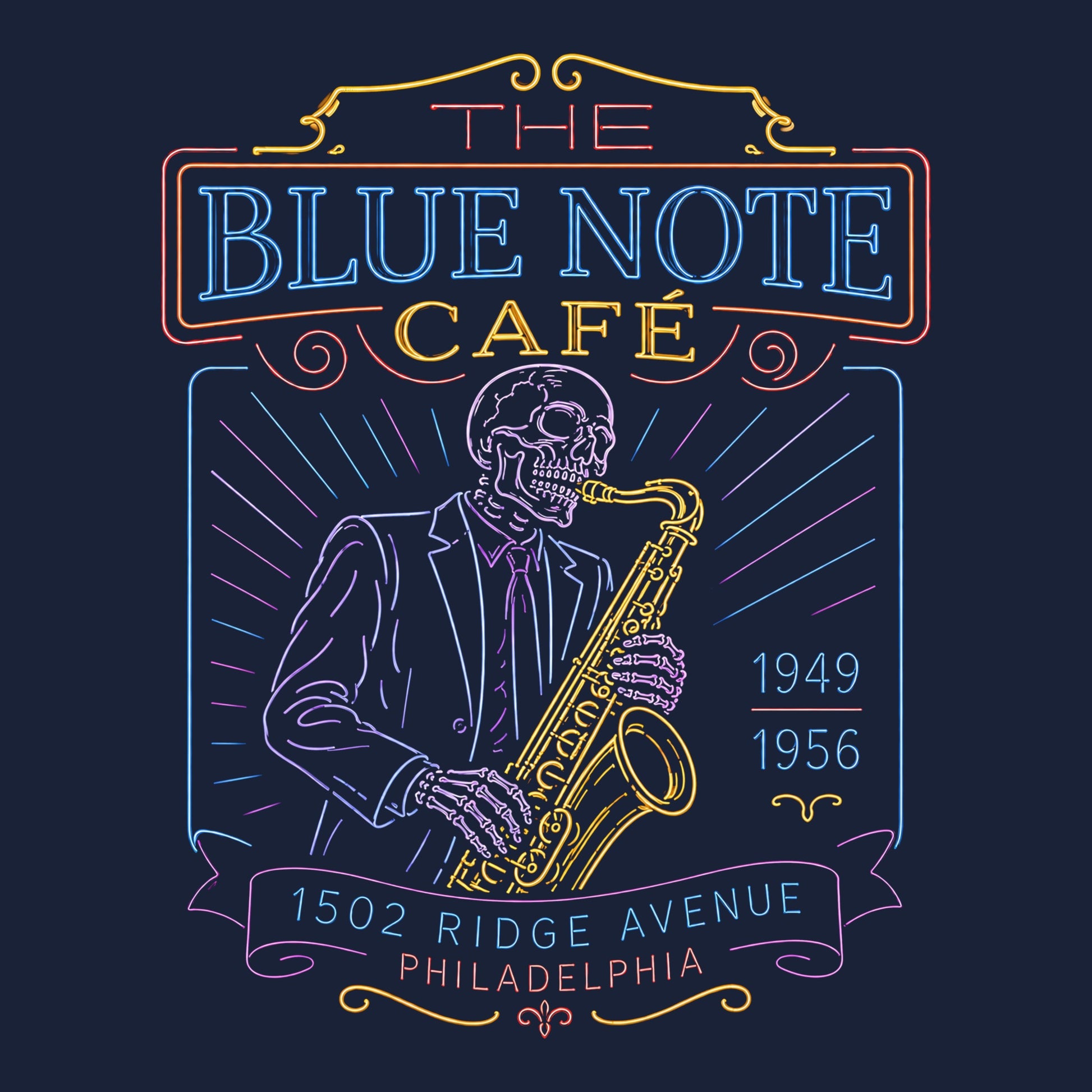 Blue Note Tee Navy Design
