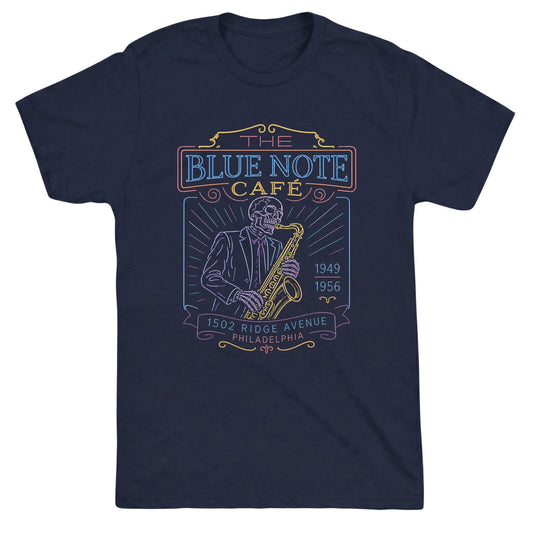 Blue Note Tee Navy Mockup