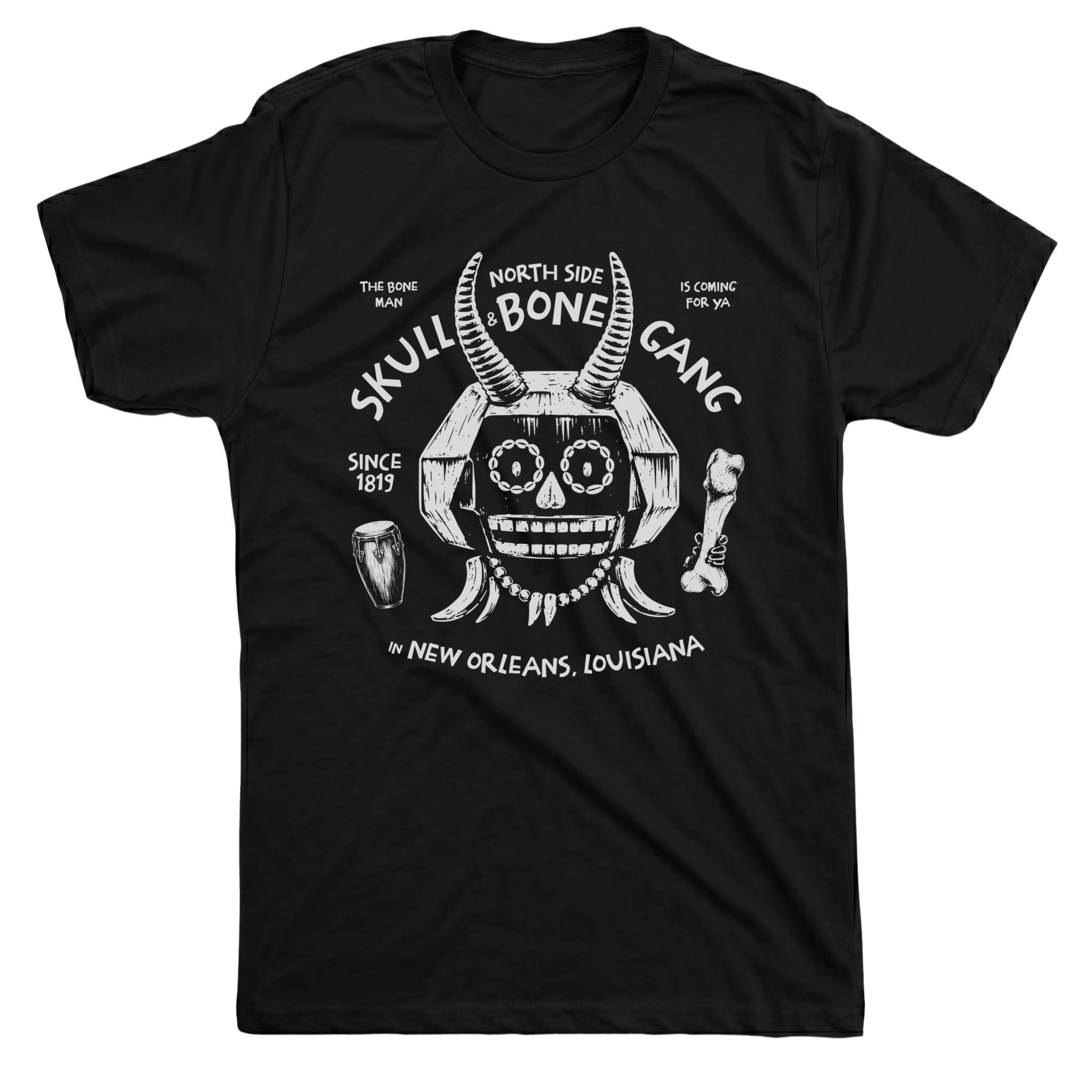 Bone Gang Tee Black Mockup