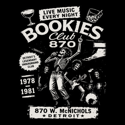 Bookie's Tee Black Design