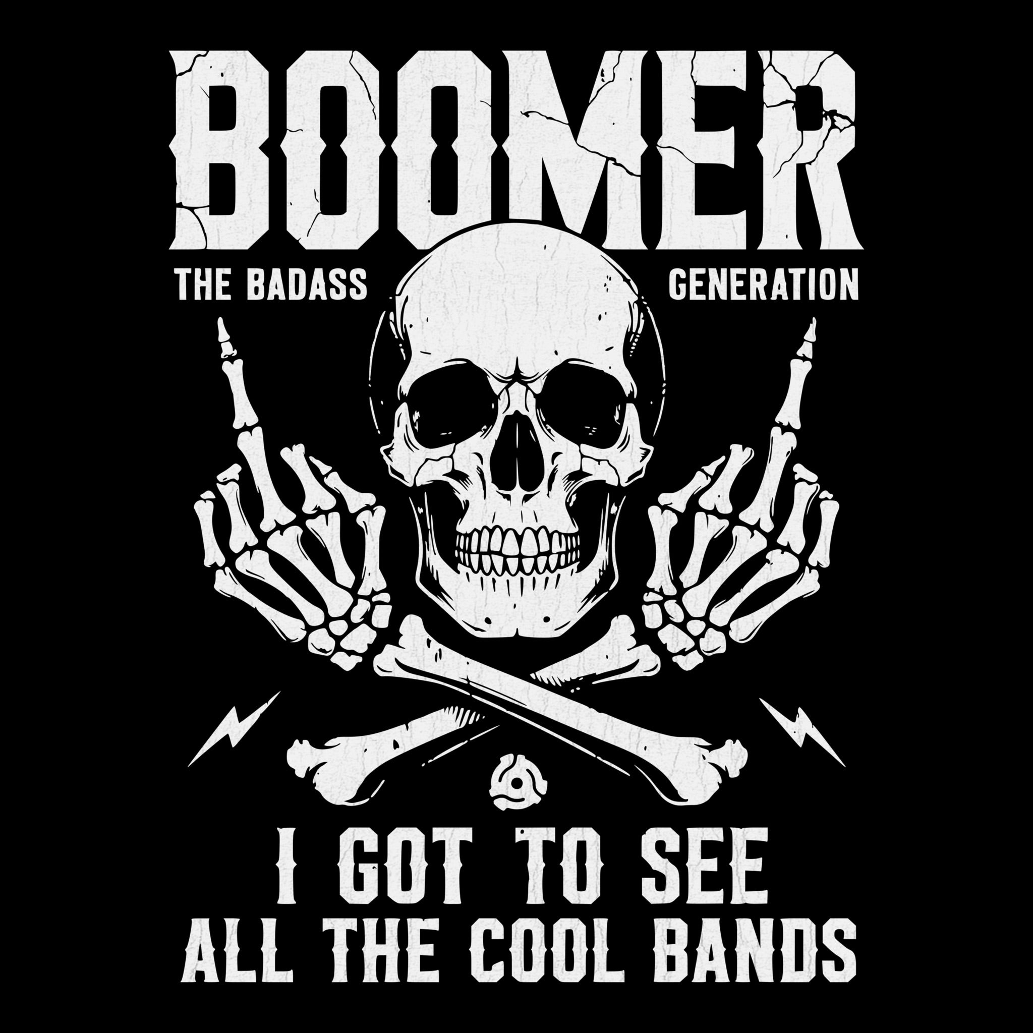 Boomer Tee Black Design