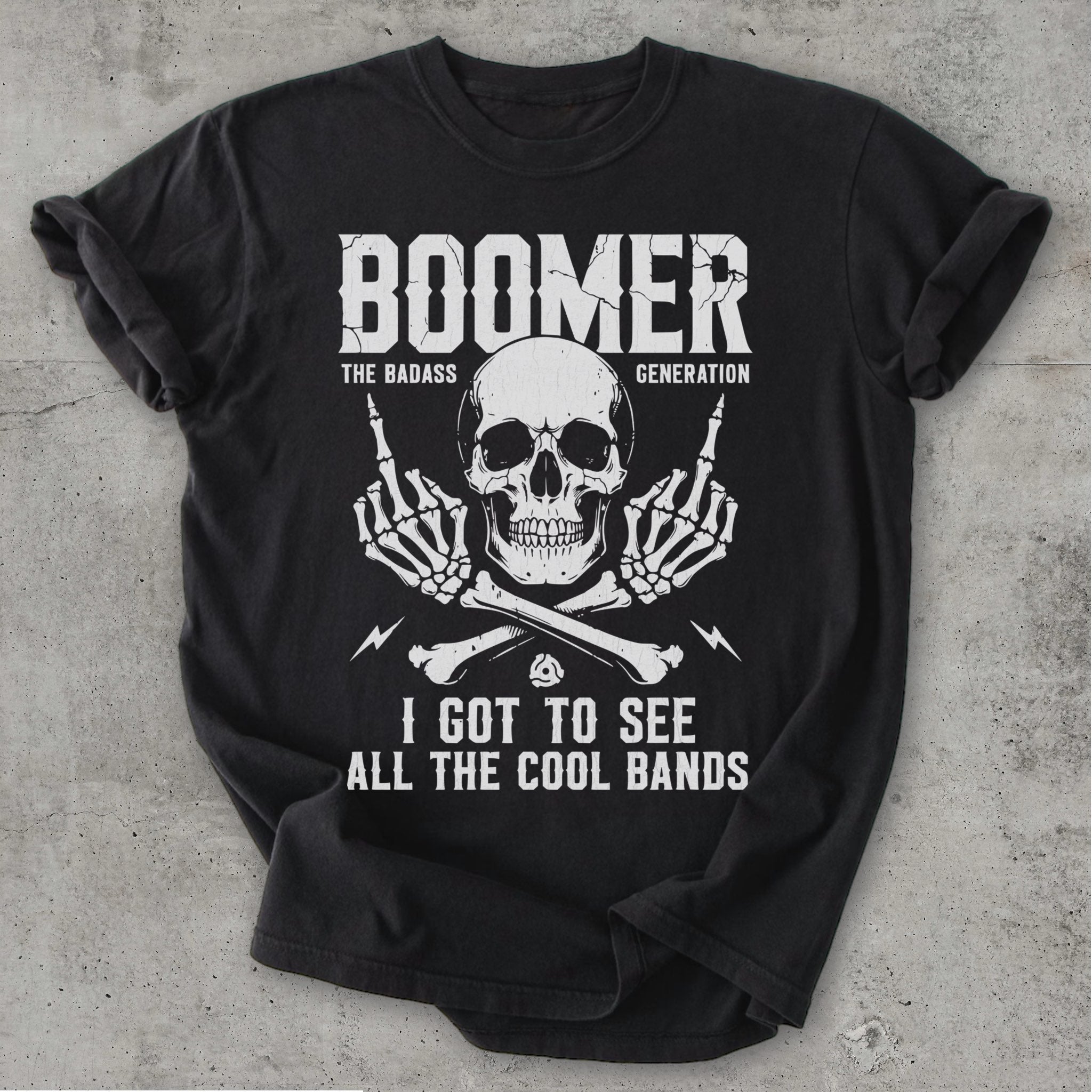 Boomer Tee Black Mockup