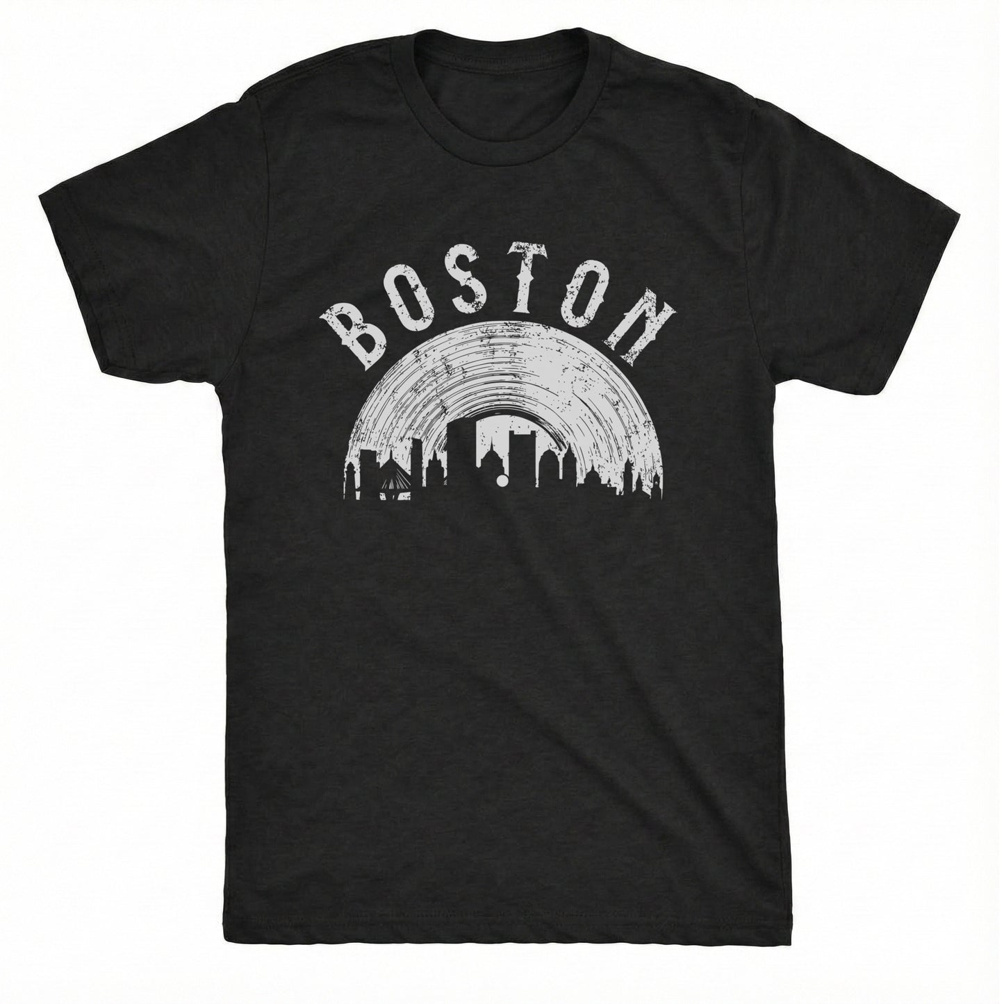 Boston - Boston Vinyl Tee Black Mockup