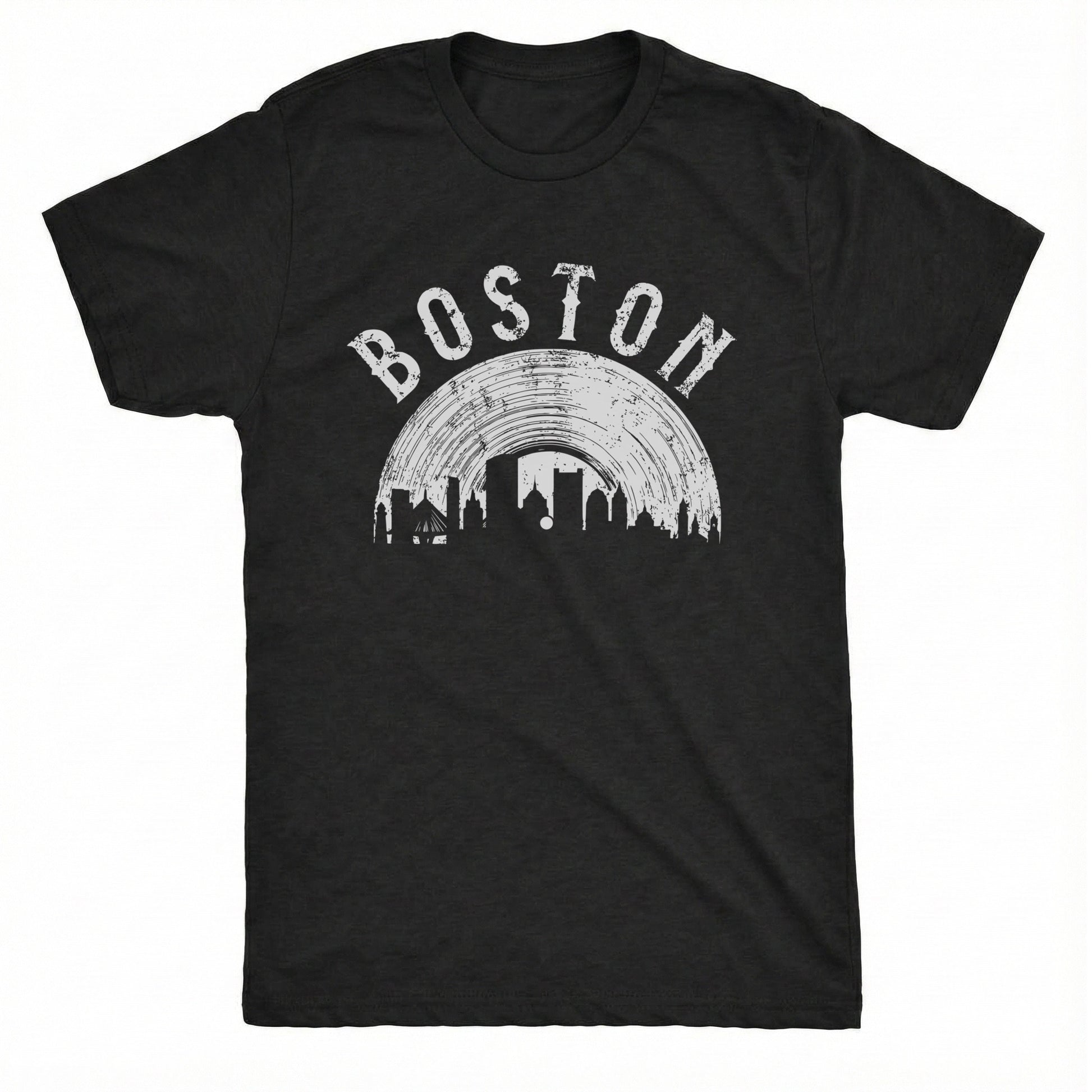 Boston - Boston Vinyl Tee Black Mockup