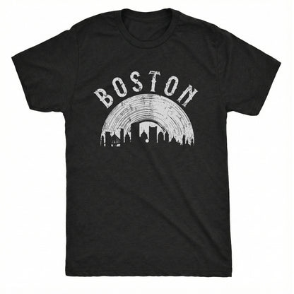 Boston - Boston Vinyl Tee Black Mockup