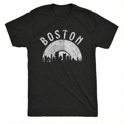 Boston - Boston Vinyl Tee Black Mockup