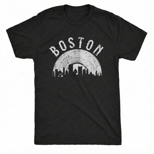 Boston - Boston Vinyl Tee Black Mockup
