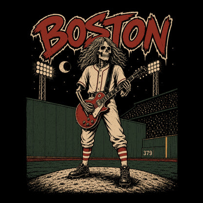 Boston Baseball Tee Black Design