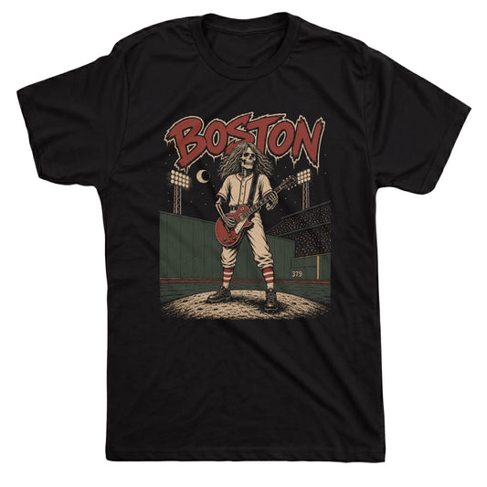Boston Baseball Tee Black Mockup