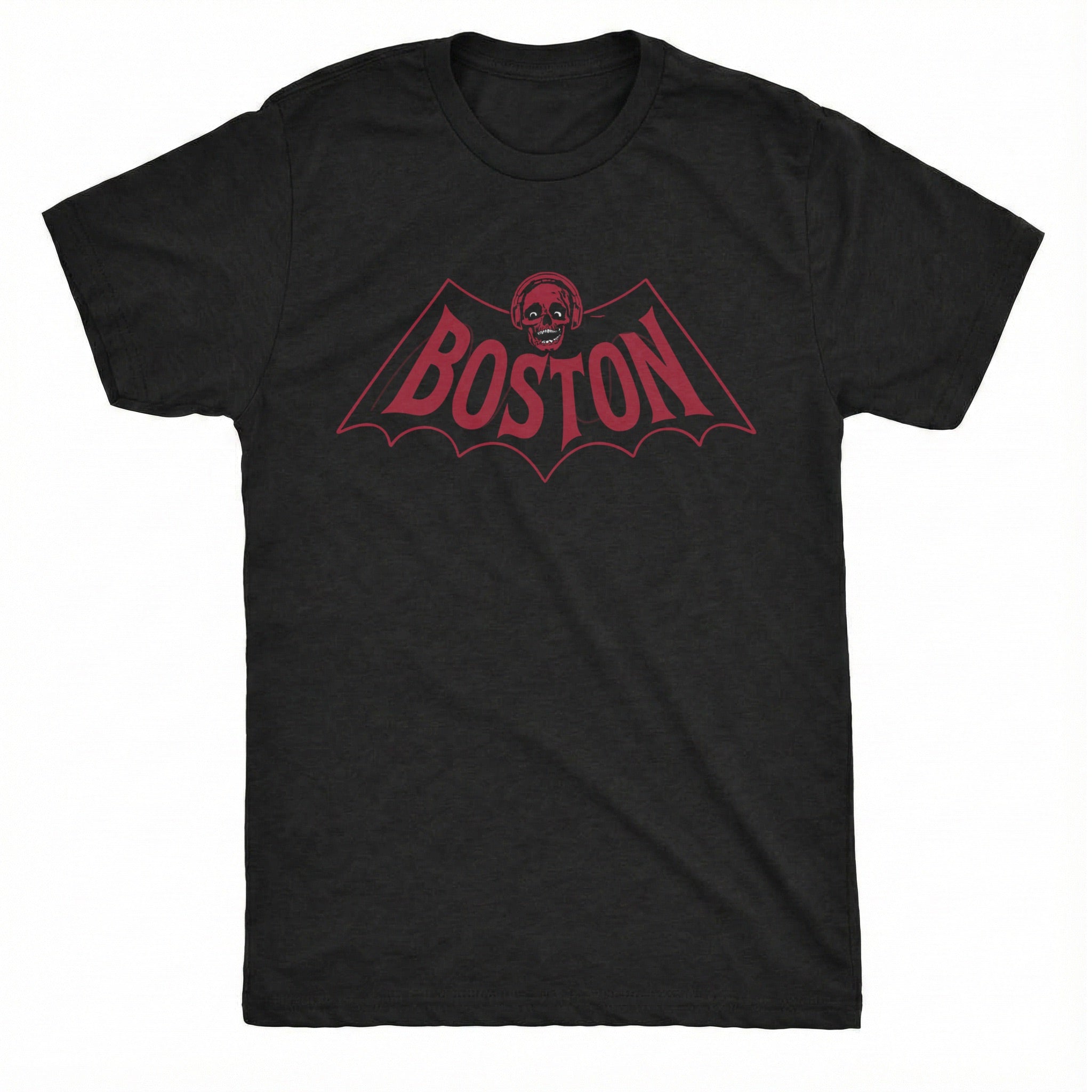 Boston Bat Tee Black Mockup