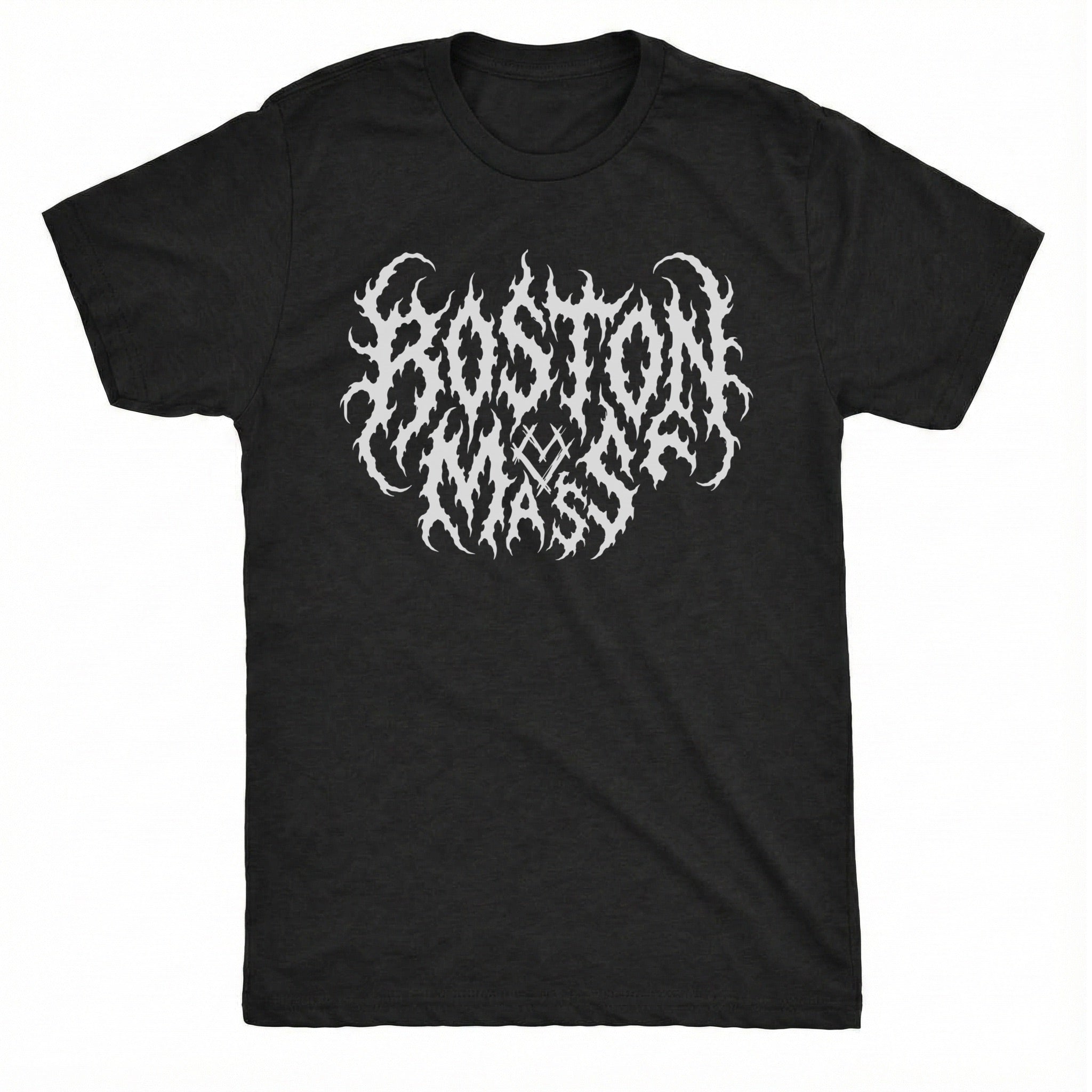 Boston Mass Tee Black Mockup