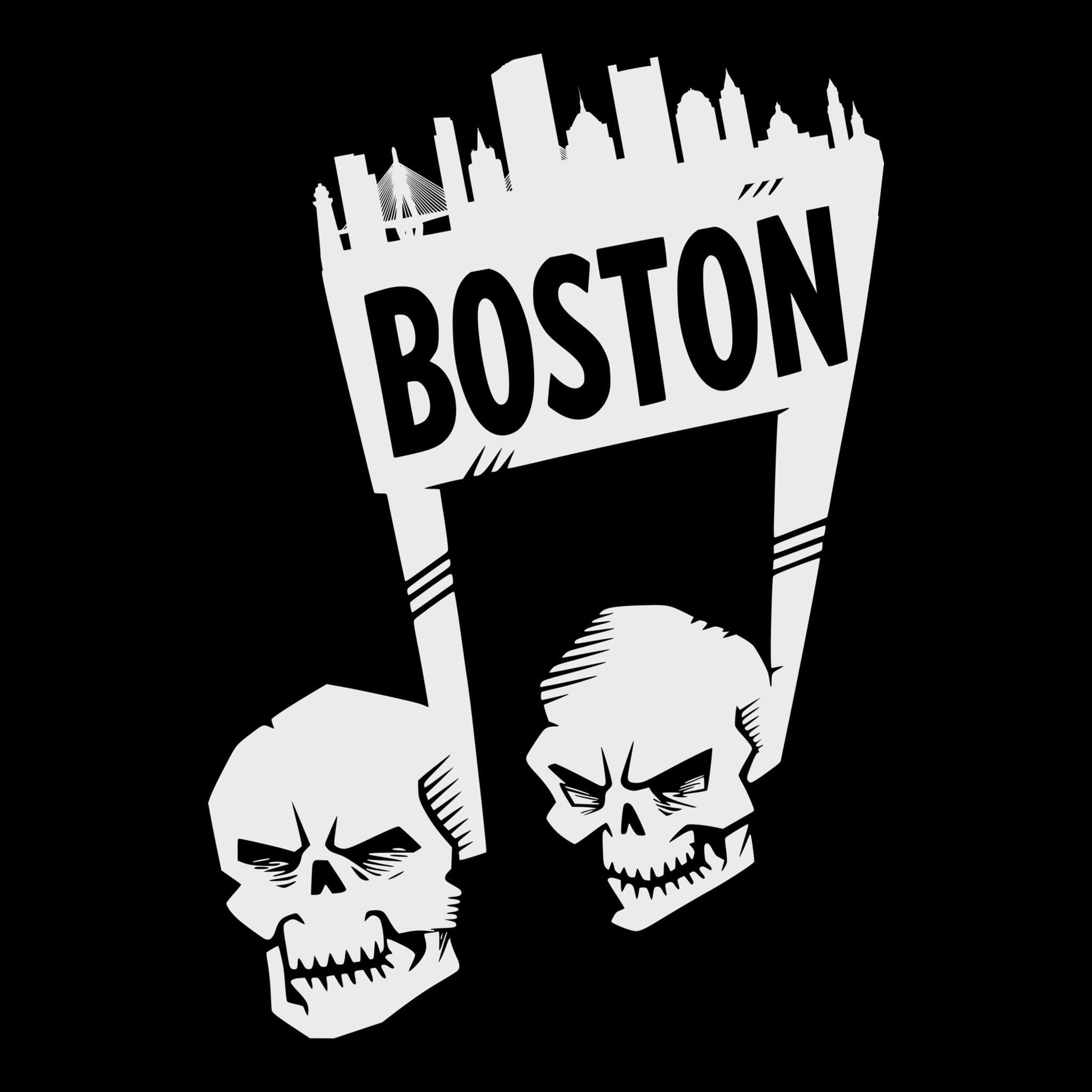 Boston Note Tee Black Design