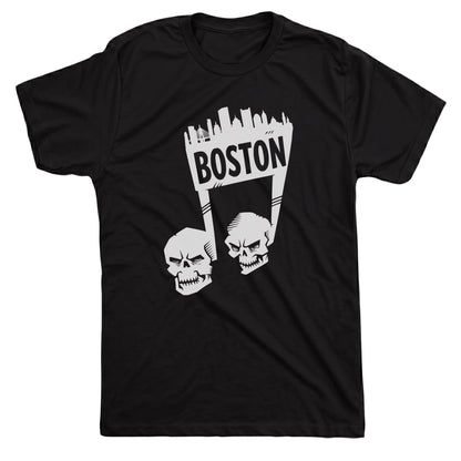 Boston Note Tee Black Mockup