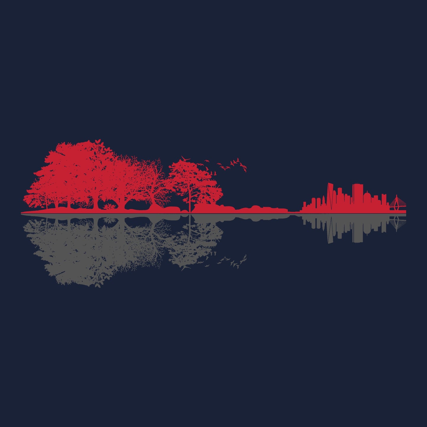 Boston Reflection Navy Design