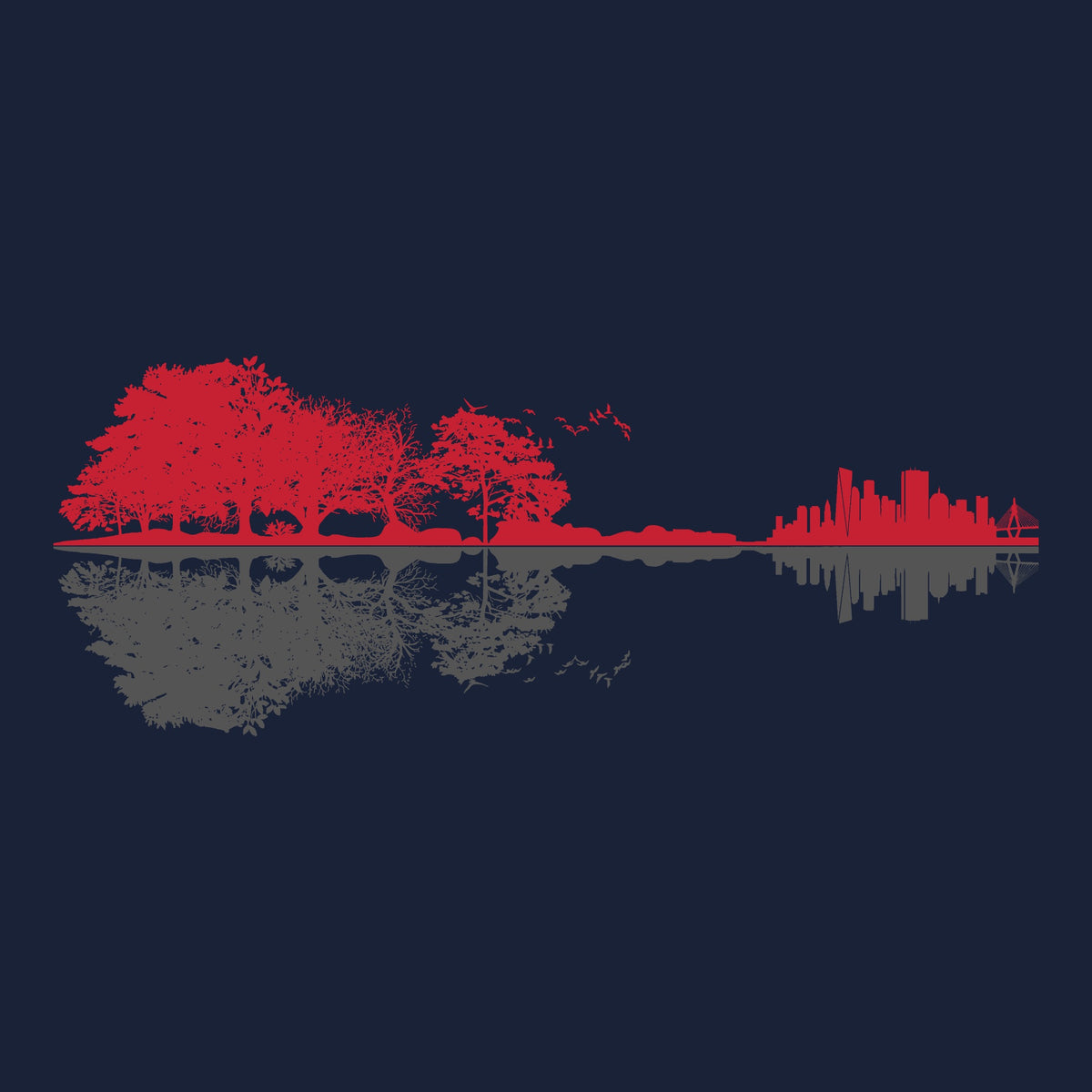 Boston Reflection Navy Design
