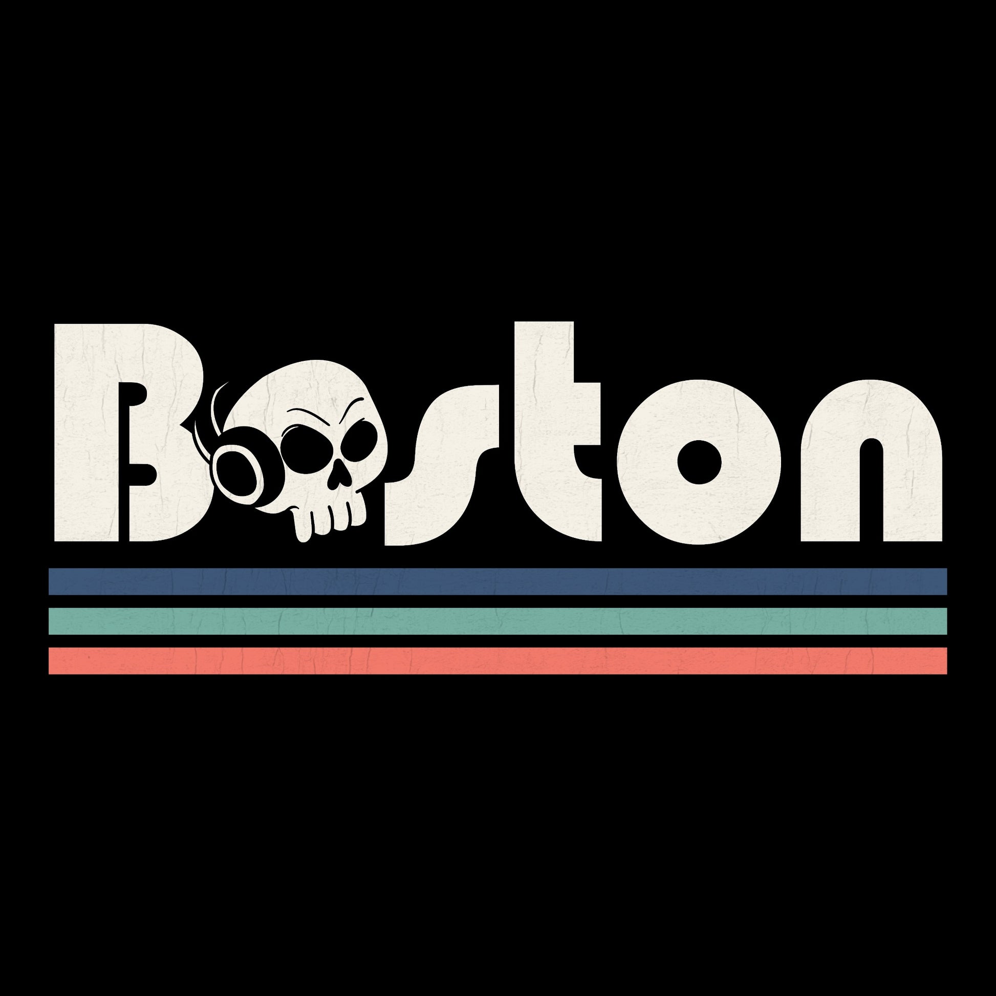 Boston Stripes Tee Black Design
