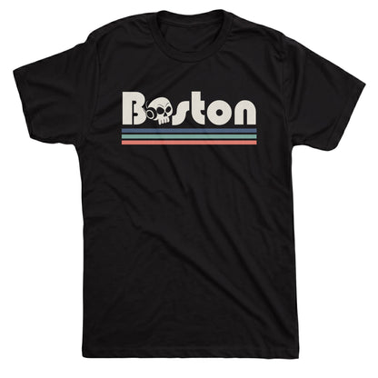 Boston Stripes Tee Black Mockup