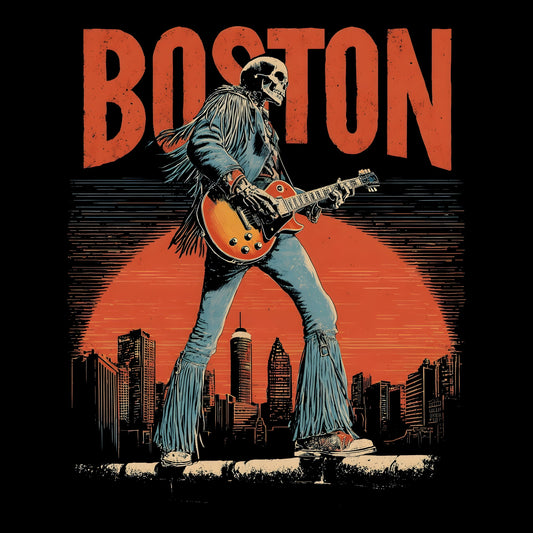 Boston Skyline T-Shirt Design